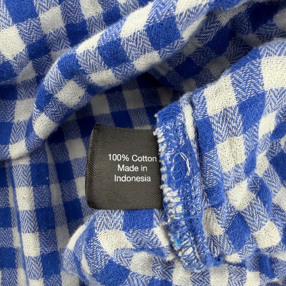 Lane Bryant Plaid Button Down Shirt Tunic Blue White Gray Womens Plus Size 26 28 - Picture 5 of 7